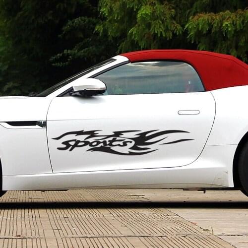 10 Pairs Customization Fire SPORT Door Stickers Decal Car-Styling For vw audi ford bmw Benz opel Nissan car accessories