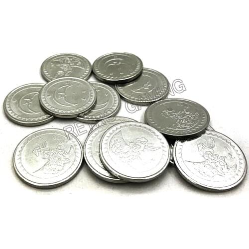 1000pcs/ bag Arcade amusement park 25*1.85mm game machine coin token Stainless steel token coin made in China game token