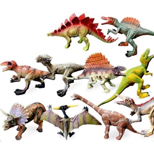 12PCS Dinosaur Model Plastic Toys Set For Childrens Gift - Tyrannosaurus Rex Collection Animal Collection Model Toys Action