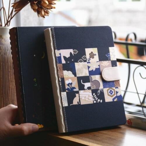 2021 Journals Lined Notebooks Notepad Cloth Cover Cute Cat Diary Korean Stationery Bullet Book Sketchbook Office School Supplies