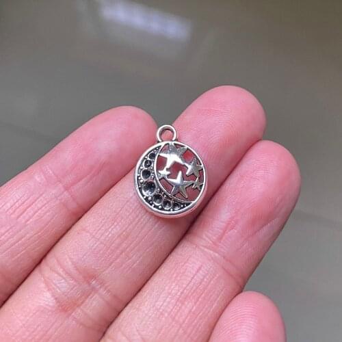 30pcs Pentagram Moon Connector Pendants Charms Jewelry Making DIY Mens WomenNecklace Bracelet Handmade Crafts Accessories