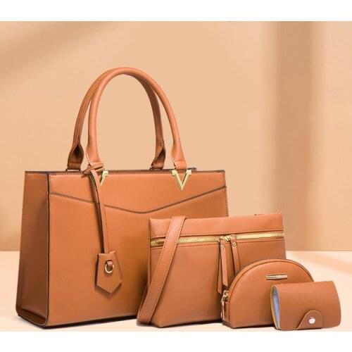 4Pcs/Set Luxury Woman Bags Simple Multifunctional Four-piece Mother and Child Bag Diagonal One-shoulder Large-capacity Female