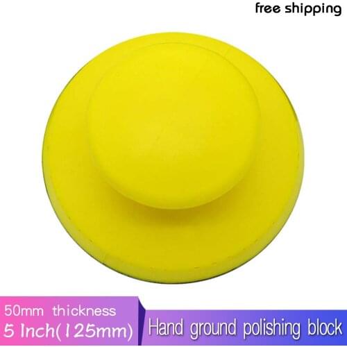 5 Inch Foam Hand Sanding Block Hand Pad Polishing Pad for Hook and Loop Disc