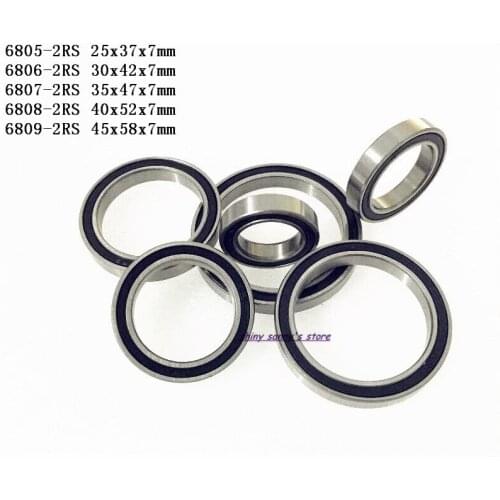 8-20pcs/Lot 6805-2RS , 6806-2RS , 6807-2RS , 6808-2RS , 6809-2RS The Rubber Thin Wall Deep Groove Ball Bearing Brand New