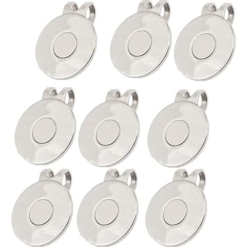 9 Pcs Golf Ball Marker, Magnetic Disc Golf Hat Ball Marker Holder Golf Ball Marker Clip Golf for Men Women Golfer Gifts