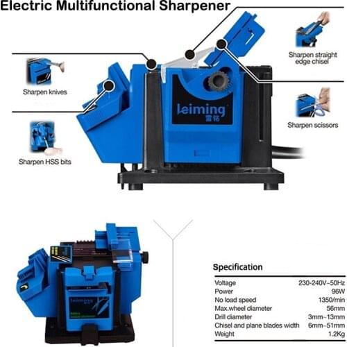 96W Multi-function Small Grinder S1D-DW01-56 Homehold Simple Grinding Drill Grinding Machine 220-240V 1350rpm 6-51m Sharpener