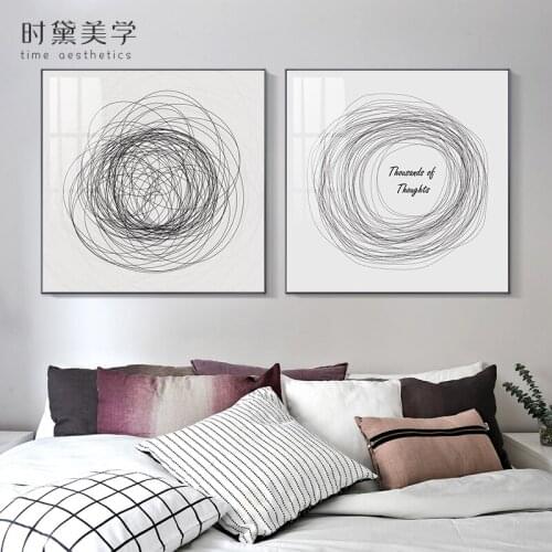 Abstract Rhapsody of Lines Canvas Painting Posters n Print Minimalist Home Decor Wall Art Pictures For Living Room Bedroom Aisle