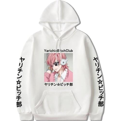 Anime Yarichin Club Ayato Yuri Kawaii Hoodies Men Women Sweatshirt Pullovers Hooded Harajuku Plus Size Hight Quality Clothing