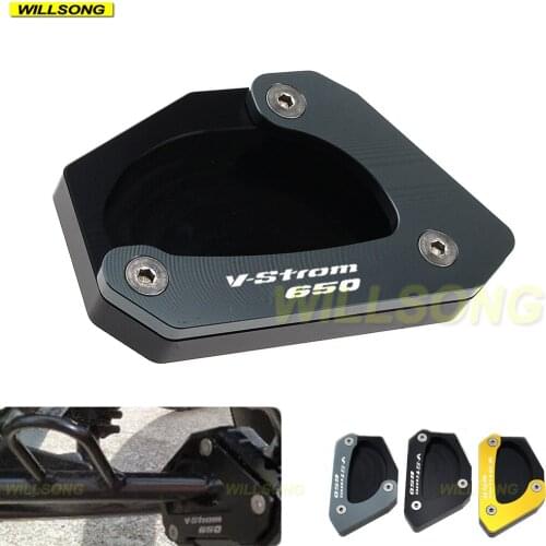 Side Kickstand Stand Extension Support Plate Enlarge Bracket Support For SUZUKI DL650 V-STROM 2013-2019 Motorcycle Accessories