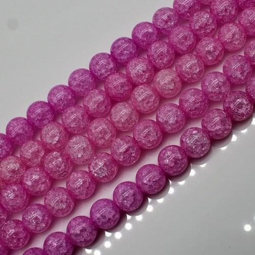 Rose Natural Stone Beads Popcorn Crystal 4/6/8/10/12mm Fashion Jewelry Loose Beads for Jewelry Making Necklace DIY Bracelet