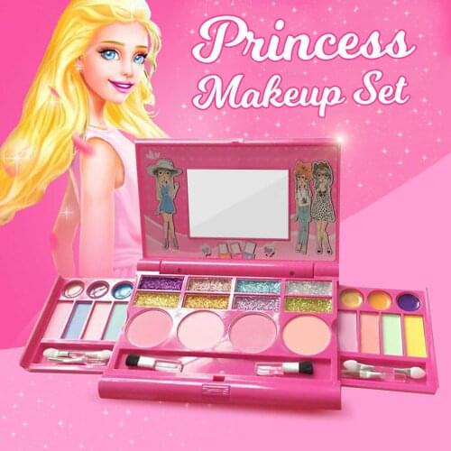 Princess Childrens Makeup Cosmetics Playing Box Set Playes Makeup Girl Toy Lipstick Eye Shadow Kit For Kids