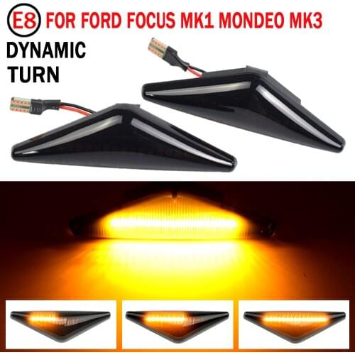 Dynamic LED Side Marker Light Signal Blinker For Ford Mondeo MK3 2000-2006 Focus MK1 Sequential Turn Signal Indicator Light