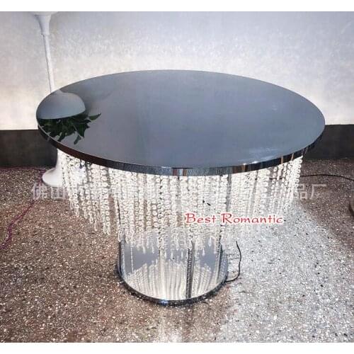 Crystal cake table wedding decoration table 70cm high wrought iron table