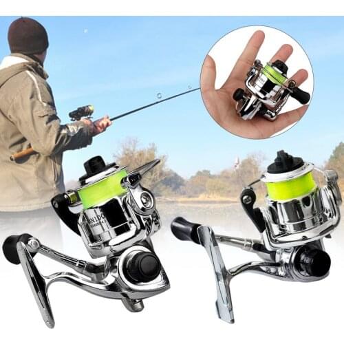 2021 Pocket Mini 100 Spinning Reel Fishing Tackle Small Spinning Reel 4.3:1 Metal Wheel Pesca Small Reel Ship in 24 hours