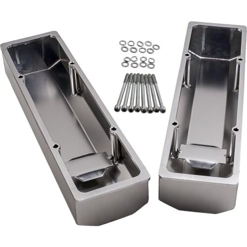Brushed Finish Valve Cover For CHEVY 58-86 SBC SMALL BLOCK 283 305 327 350 400
