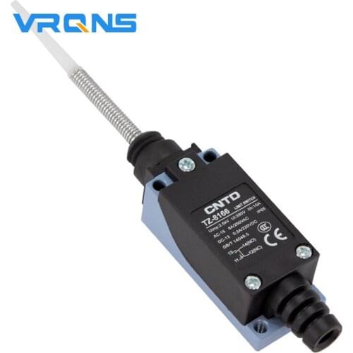 ME TZ-8166 Double Circuit Type Limit Switch NONC 10A 250VAC Metal Long Spring Arm Momentary Travel Switch IP65 Waterproof