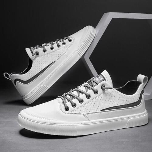 Mens Fashion Sneakers Business Outdoor Driving Work Comfortable Casual Shoes Genuine Leather Sports Shoes Breathable Loafers