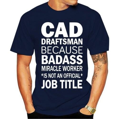 CAD Draftsman Men Black New T-shirt Occupation Funny AutoCad Revit Solidworks