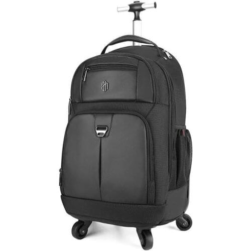 Men School Bag Large Luxury Casual Fashion Vintage Outdoor Fashion Sports Breathable Laptop Travel Trolley Pulley Backpacks 2021