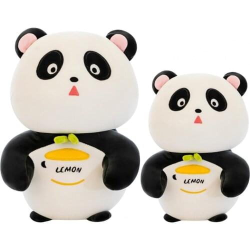 Non-deforming Panda Plush Cushion Interesting Expression Lovely Cute Panda Plush Pillow for Girl Kids Sleeping Back Cushion Gift