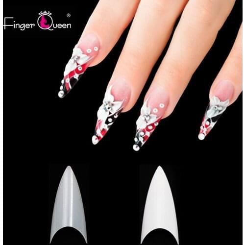 500pcs Ballerina Sharp Coffin Nails Tips Coffin Fake Nails UV Gel Manicure Acrylic False Nail Tips Nails Art Decoration FQ901