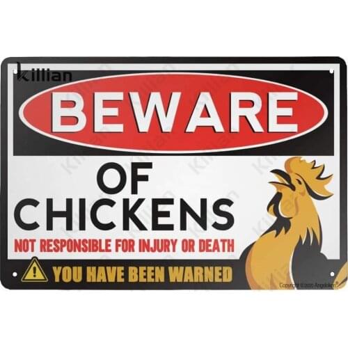 Farm Wall Metal Plaque Chicken Tin Sign Home Decoration Promotion Poster Wall Metal Plate Metal Poster Bar Club Decoration