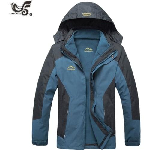 XIYOUNIAO new plus size L~7XL 8XL Winter Jacket Men Warm Coat Thermal Windproof Hood Jackets Mens 2 in 1 Outwear Parka coats set