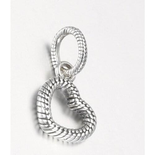 Authentic S925 Silver Dangle Charm Openwork Heart Pendant Bead fit Lady Bracelet Bangle Girl Birthday Gift DIY Jewelry
