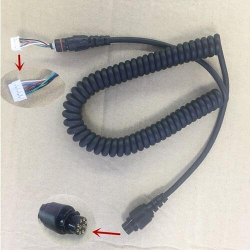 Replacement DIY cable for SM16A1 MIC microphone speaker 10pins for Hytera MD780 MD780G MT680 etc car radio