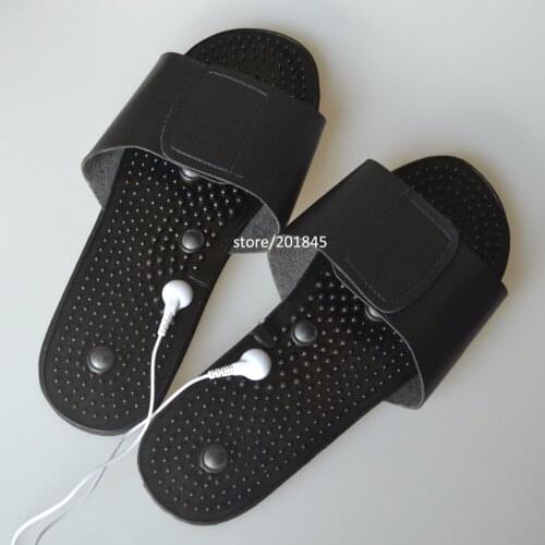 TENS Electrotherapy Acupuncture Slippers Digital Therapy Massager Physiotherapy Body Care Foot Relaxing Rubber Slipper 8 Magnets