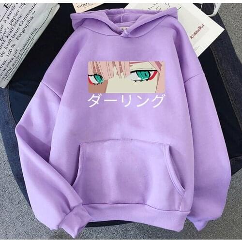 Darling In The Franxx Anime Harajuku Zero TWO Beautiful Girl Print Hoodie Men Tops Loose Autumn Winter Sweatshirt man hoodies