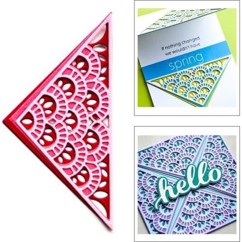 2020 New Layered Scalloped Corner Background Metal Cutting Dies Stencils For Scrapbooking Paper and Card Making Craft No Stamps