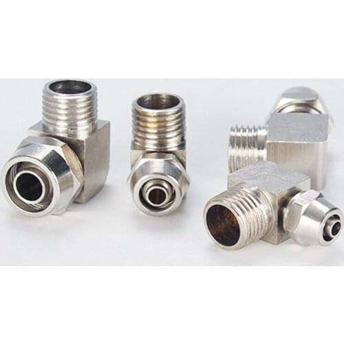 Air Fittings Twist Fit 4/6/8/10/12mm OD Hose x M5 1/8" 1/4" 3/8" 1/2" BSP Male Elbow Pneumatic Quick Screw Air Fitting