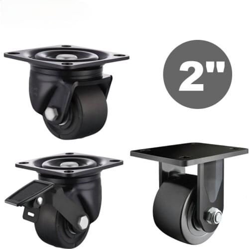 Load-bearing 300KG,2 inch Low Casters/wheels,with brake,FOR heavy carts, machine tools, large equipm,HOME/Industrial Hardware