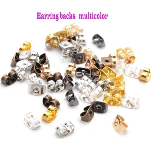 Jewelry Findings Diy 6*4mm Metal Earring Back Stopper DIY Jewelry Making