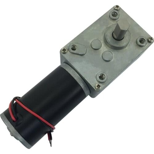 1pcs A58SW31ZY 7-470rpm DC 24v Worm Geared Motor 1.6-70kg.cm High Torque D Shaft 12v Motor Rotating Table Door Self-lock