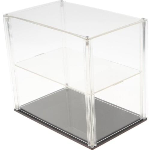23 x 15 x 20 cm Clear Acrylic Double Layer Model Display Box for Figure Toys Collectible Protection Show Case Home Decoration