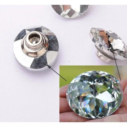 500PCS/LOT) 30MM Big Screw Crystal Buttons With Nails Headboard Sewing Upholstery