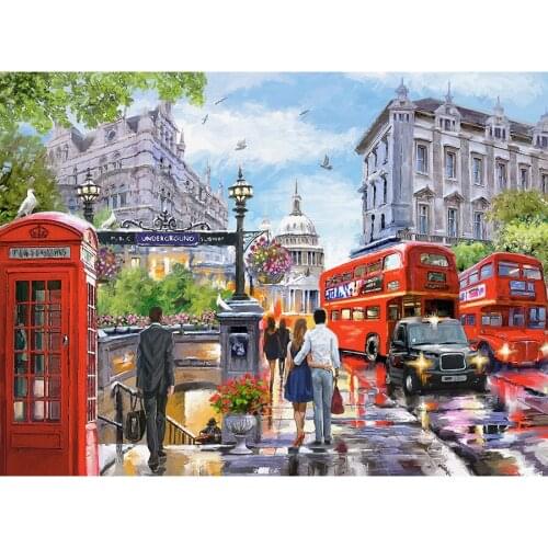 Diamond Painting London street view Diamond Embroidery 5D DIY Cross Stitch Square Round Rhinestone drill Decor Crafts Gift A