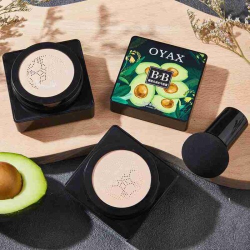 Avocado Bb Cream Air Cushion Mushroom Head Concealer Whitening Gentle, Non-irritating Base Cosmetic Waterproof Air Cushion Bb