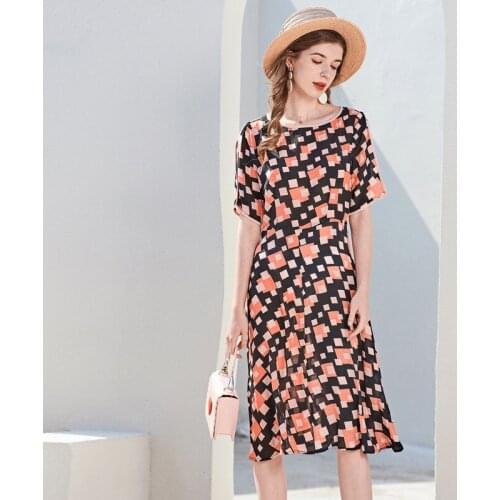 Black orange geometric floral dress women femme 2020 summer long work boho beach office sexy party luxury dresses plus size