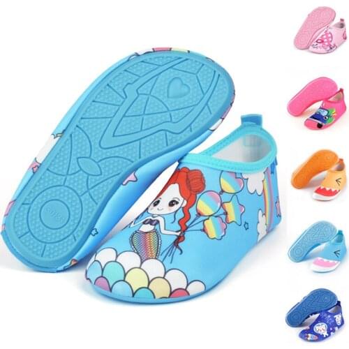 Childrens Quick-drying Non-slip Beach Socks Swimming Shoes Home Cartoon Floor Socks Soft Shoes Barefoot Water Shoes