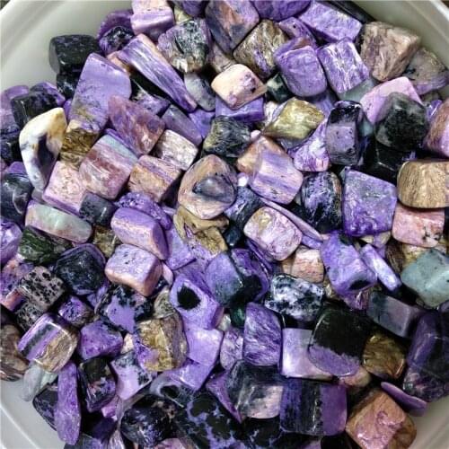 DHX SW natural genuine charoite beads quartz crystal gemstone charoite tumble reiki healing remove negative energy DIY decor