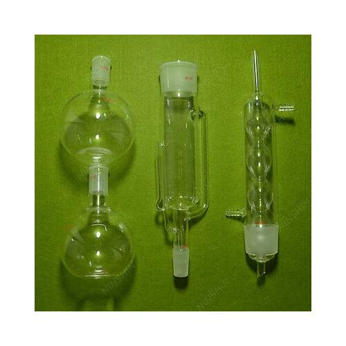 500ml Soxhlet Extractor,condenser,Pumping Tube,two Flat Flasks,24/40,50/42