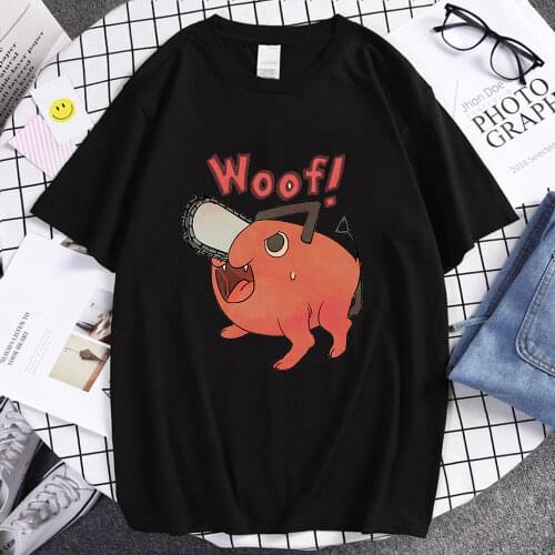 Chainsaw Man Pochita Cosplay T Shirt Men Womens Vintage Funny Black Tee Shirt Grunge Plus Size Clothes Couple Clothes Tops
