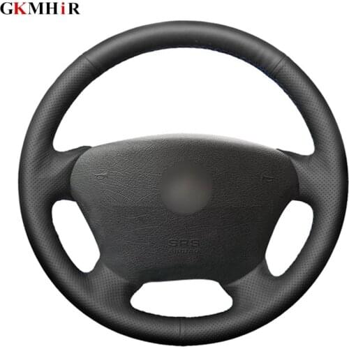GKMHiR DIY Black Artificial Leather Car Steering Wheel Cover for Mercedes Benz W163 M-Class ML230 270 320 350 430 500 1997