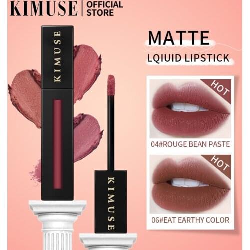 KIMUSE Powerful Matte Pigment Lip Matte Lipstick Moisturizer Nutritious Easy To Wear Maquiagem Liquid Lipstick Christmas Gifts