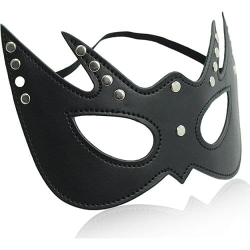 Leather Blinder Eye Mask Blindfold Erotic Slave Restraint Fetish Bdsm Sex Toy Product For Women Role Play New