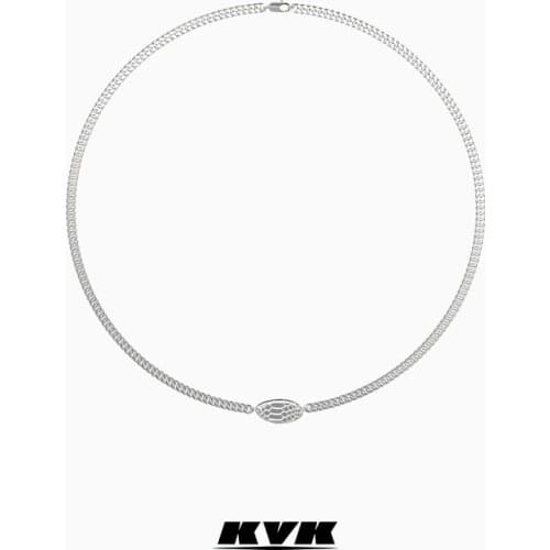 KVK necklace niche design sense 2021 new Tidal ins minimal collarbone chain light luxury high-end jewelry pendant