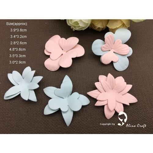 AlinaCraft METAL CUTTING DIES CUT 6pc solid flower heart luck clover leaf Scrapbook paper craft card emboss knife blade punch